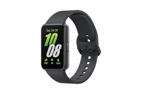 Samsung Galaxy Fit3 Light and Sleek Fitness Band, 13 Days Battery, 100+ Exercises and Sleep Tracking, Dark Gray (Black)