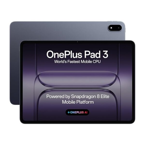 OnePlus Pad 3 World's Fastest Snapdragon 8 Elite Processor, 13.2" 3.4k Screen, 144Hz Adaptive Refresh Rate, 8 Speakers, AI, 12140 mAh Battery, 12 GB RAM + 256 GB ROM WiFi, Storm Blue
